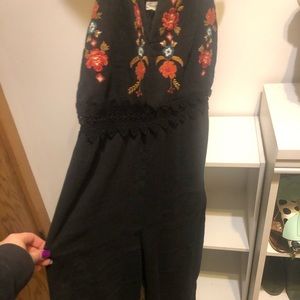 Embroidered Jump Suit